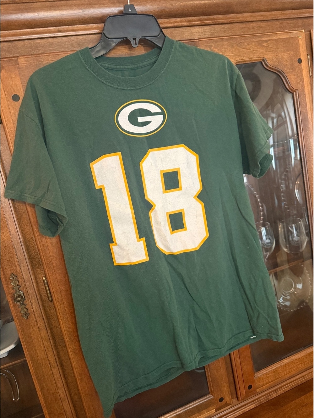 Green Bay Packers Randall Cobb 18 Player T-Shirt Green NFL Team Apparel Medium